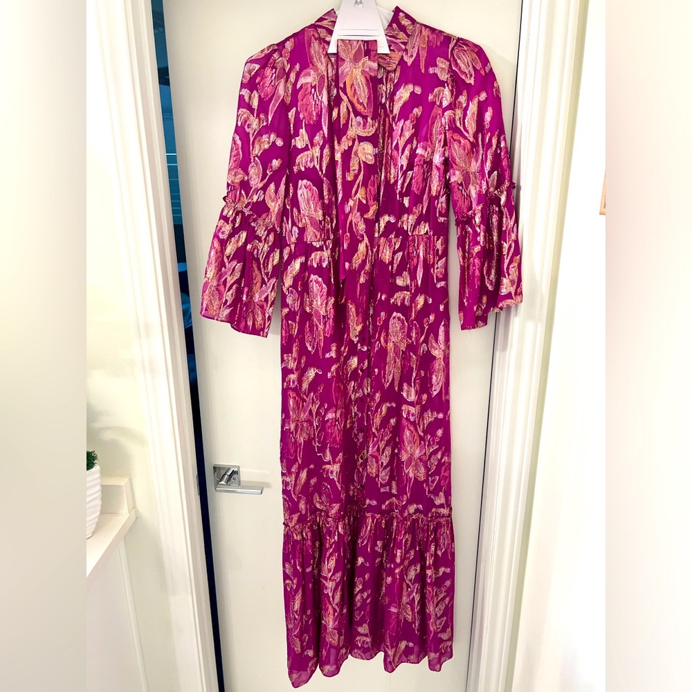 Lilly Pulitzer Metallic Silk Maxi